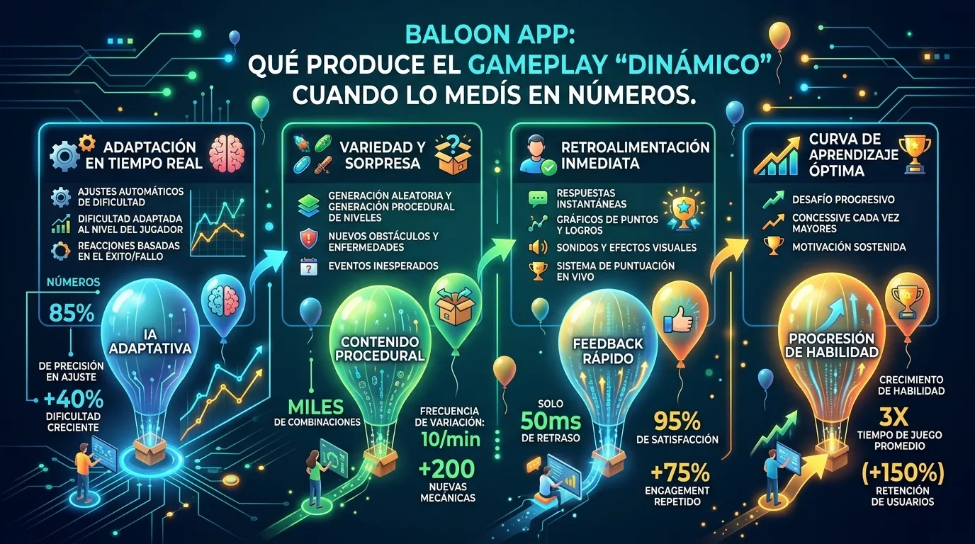 Balloon App: Qué Produce el Gameplay "Dinámico" Cuando Lo Medís en Números